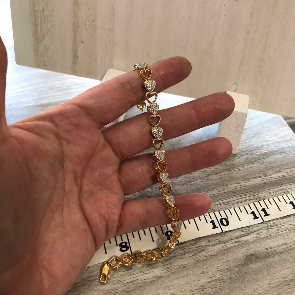Vintage Gold Vermeil Heart Bracelet